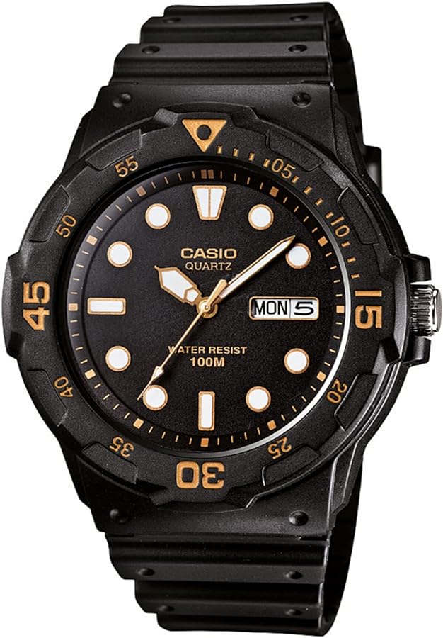 Casio Men's MRW200H-1EV Black Resin Quartz Watch with Black Dial