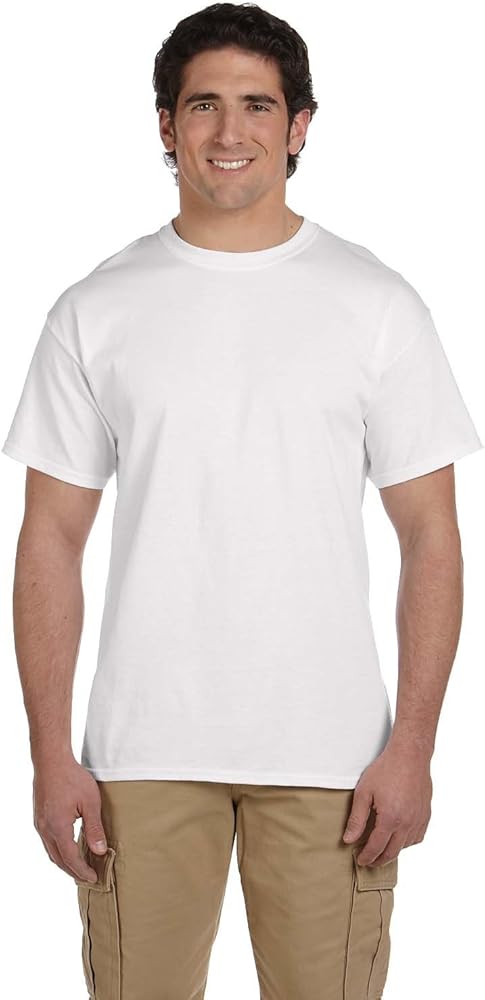 Fruit of the Loom mens 5 oz. 100% Heavy Cotton HD T-Shirt(3931)-WHITE-2XL