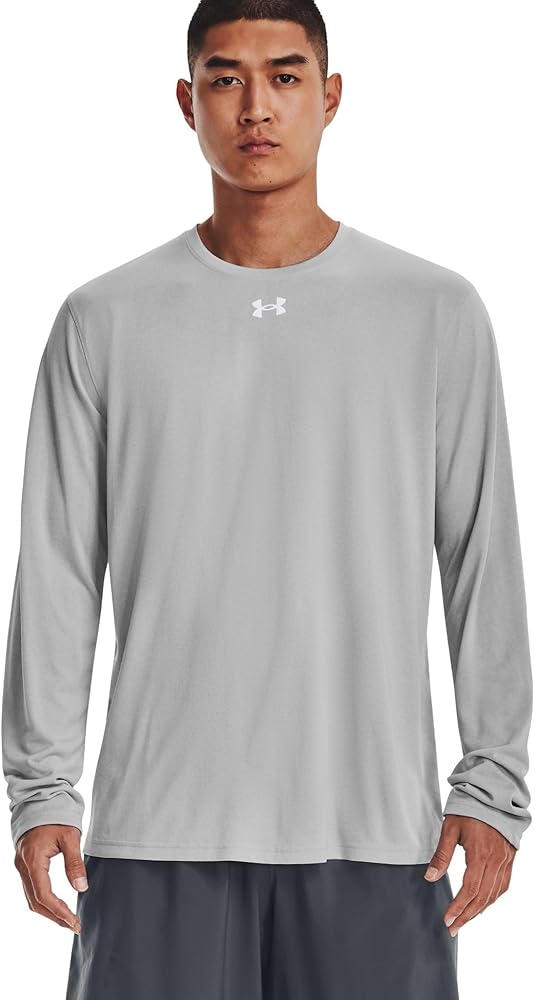 Under Armour Men's Team Tech Loose White/Grey Long Sleeve Shirt