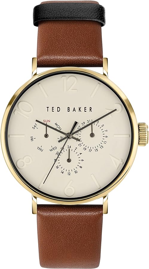 Ted Baker Gents Brown Eco-Leather Strap Watch (Model: BKPPGS3019I)