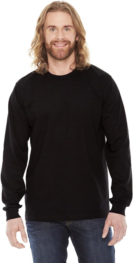 American Apparel Men's Fine Jersey Crewneck Long Sleeve T-Shirt