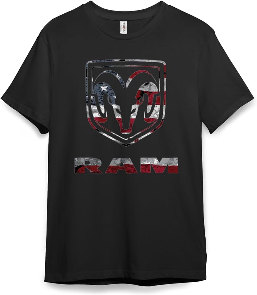 RAM Trucks Patriotic Logo Officially Licensed Men's Graphic Short Sleeve Tee