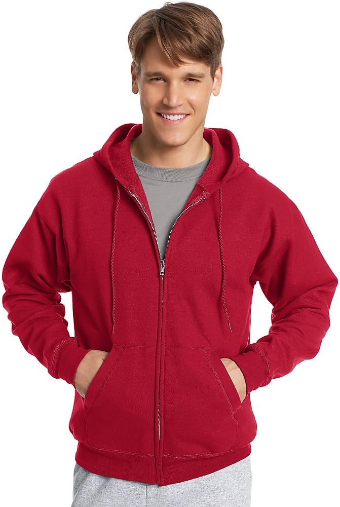 Hanes Women's Full-Zip Hooded Sweatshirt, EcoSmart Women's Sweatshirt, Women's Comfortable Hoodie