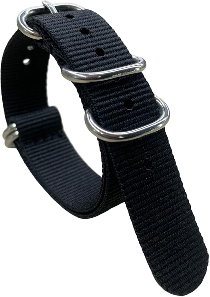 Nylon Watch Band 15mm Ballistic Nylon Multicolor Replacement Watch Straps with Stainless Steel Buckle