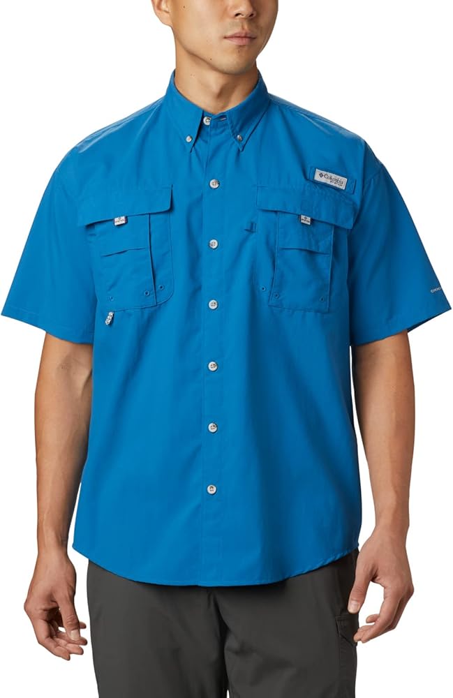 Columbia Men's Standard Bahama Ii Short Sleeve Shirt, Dark Pool, X-Large