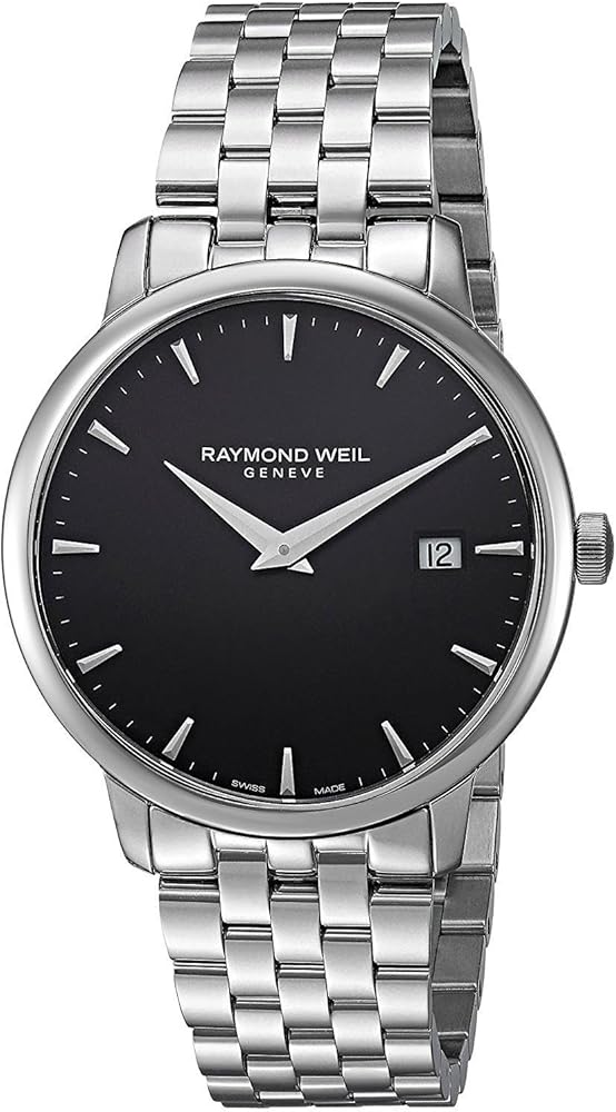 Raymond Weil Toccata Black Dial Stainless Steel Mens Watch RW-5488-ST-20001