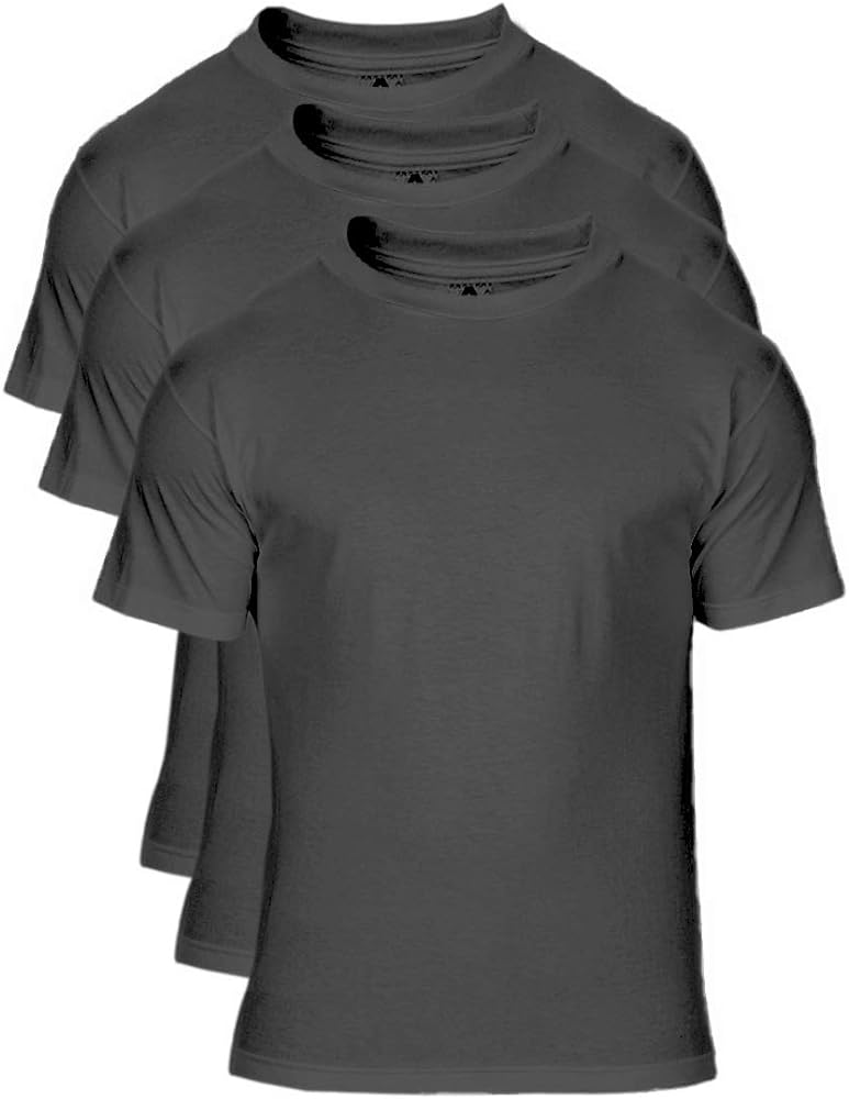 Alstyle Men's Cotton Crew Neck Short Sleeve T-Shirt 3-Pack