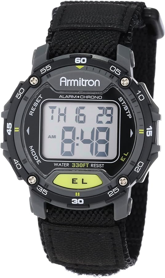 Armitron Sport Unisex Digital Chronograph Nylon Strap Watch