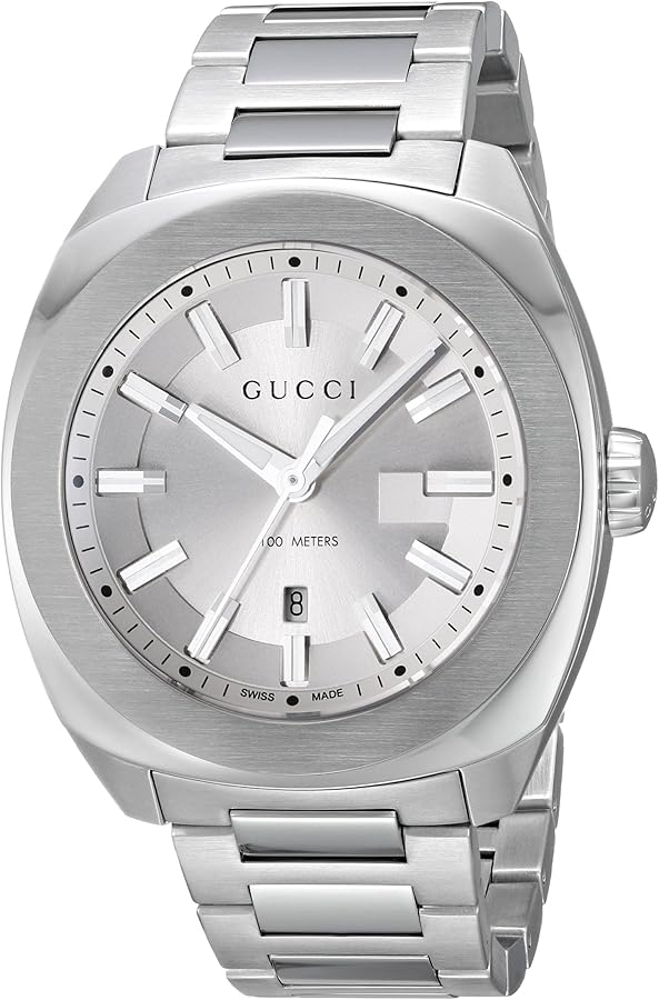 Gucci Swiss Quartz Stainless Steel Dress Silver-Toned Men's Watch(Model: YA142402)