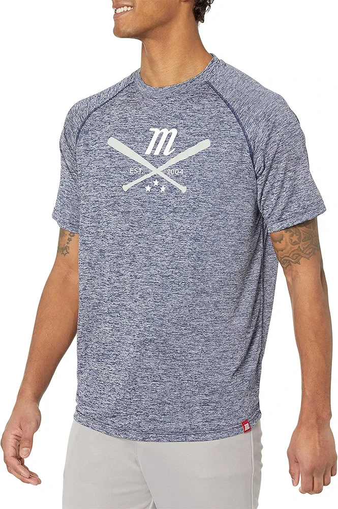 Marucci Men's Crossover Marled Tee Red