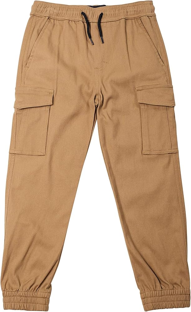 Men's Twill Jogger Pants Soft Stretch Slim Fit Trousers