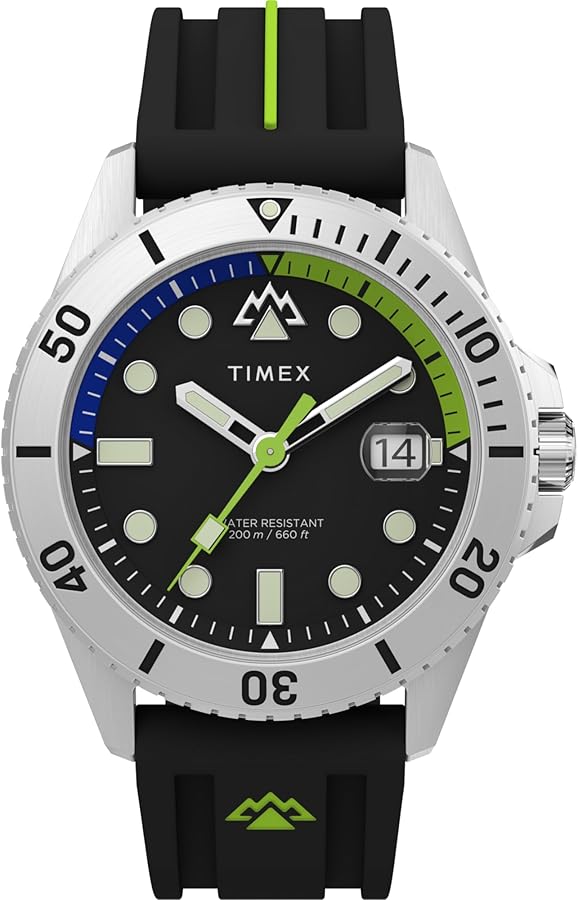 Timex Men's Expedition North Anchorage 43mm Watch - Black Strap Black Dial Stainless Steel Case