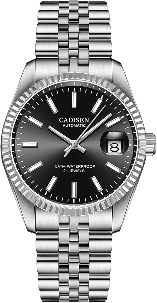 CADISEN Automatic Watches Men's Mechanical Japan 8215 Movement Waterproof Classic Design Wristwatch