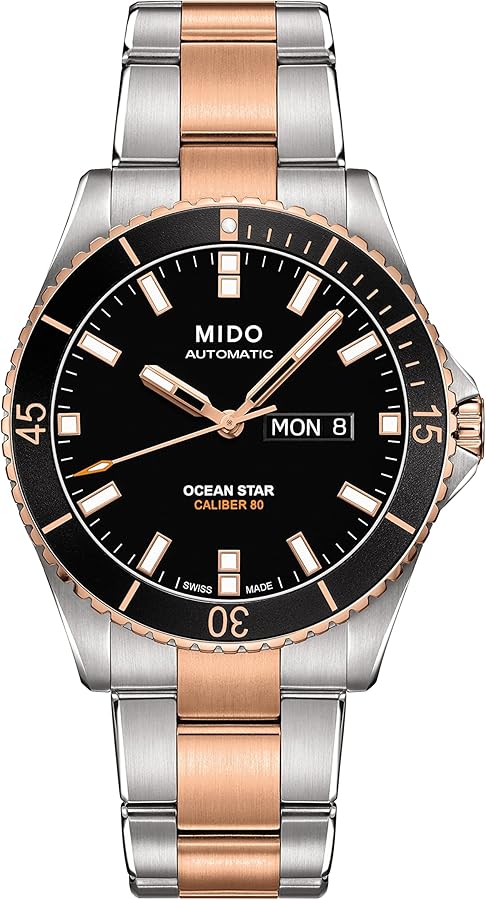 Mido Ocean Star 200 - Swiss Automatic Watch for Men - Black Dial - Case 42.5mm - M0264302205100