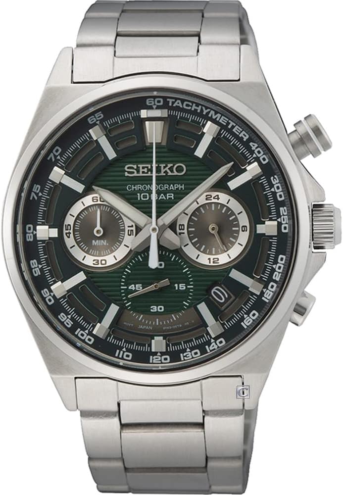 SEIKO Men's Classic Green Dial Watch - SSB405P1