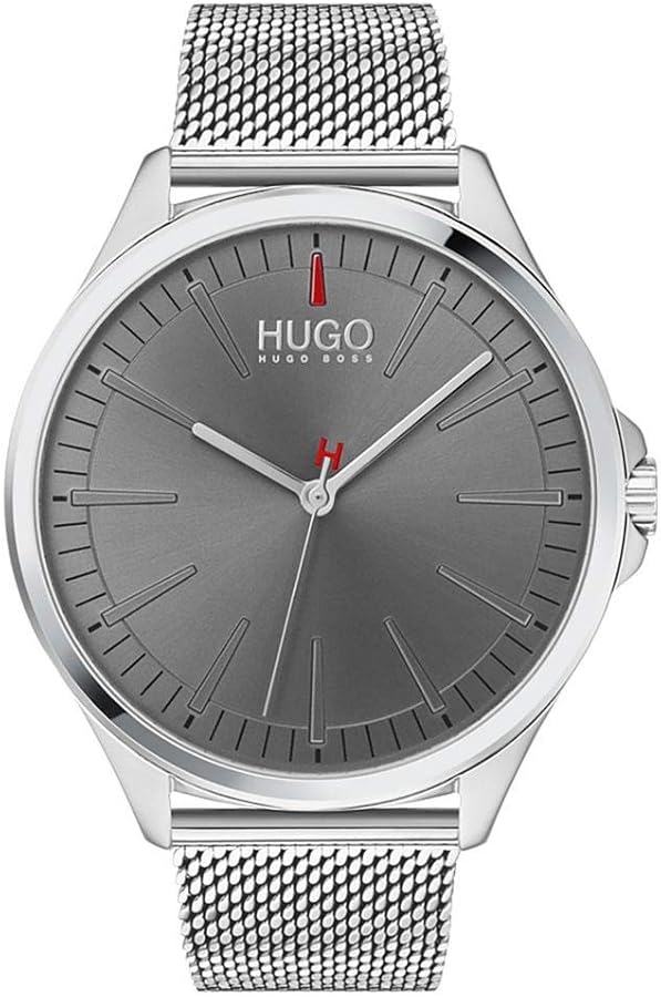 HUGO #Smash Men's Quartz Stainless Steel and Mesh Bracelet Casual Watch