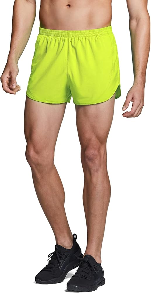 TSLA Men's Active Running Shorts, 3 Inch Quick Dry Mesh Jogging Workout Shorts, Gym Athletic Marathon Shorts