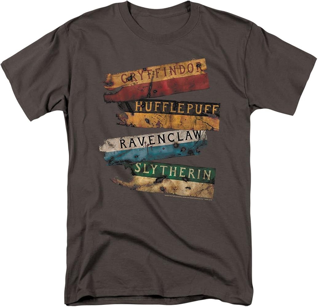 Popfunk Classic Harry Potter Hogwarts Houses Distressed T Shirt & Stickers