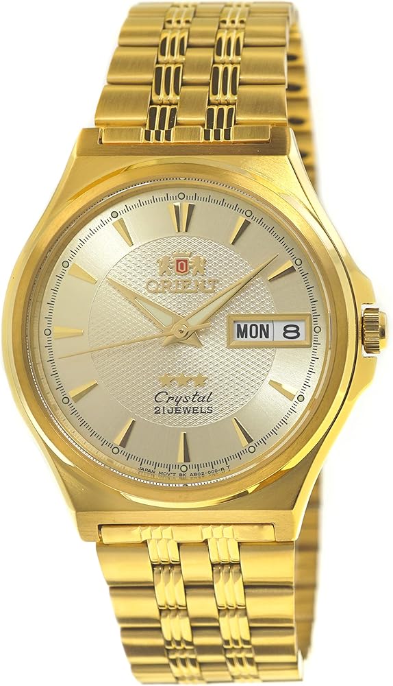 Orient TriStar Mens Classical Automatic Textured Dial Gold Watch AB02001C, FAB02001C