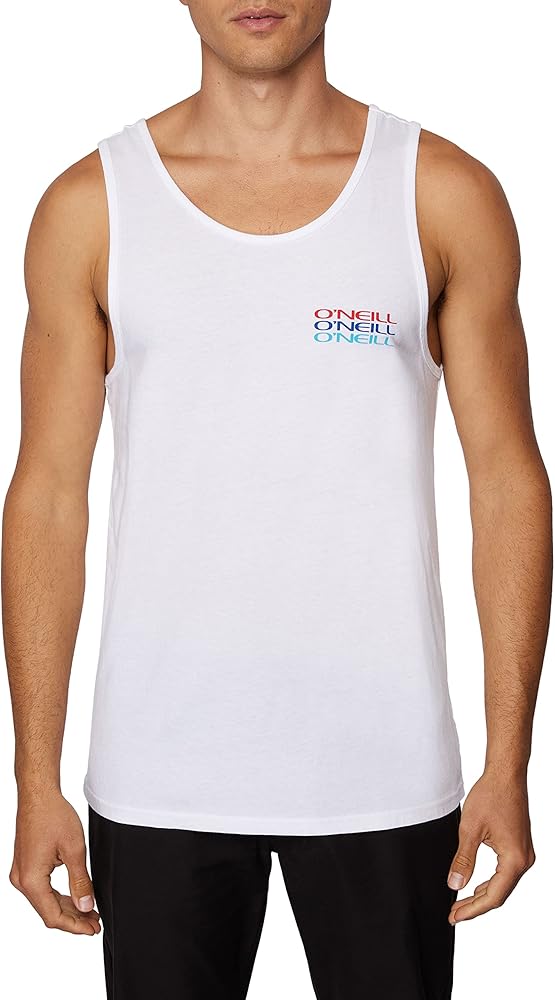 O'NEILL Men's Square Graphic Logo Tank Top - Sleeveless Knit Tank Top for Men