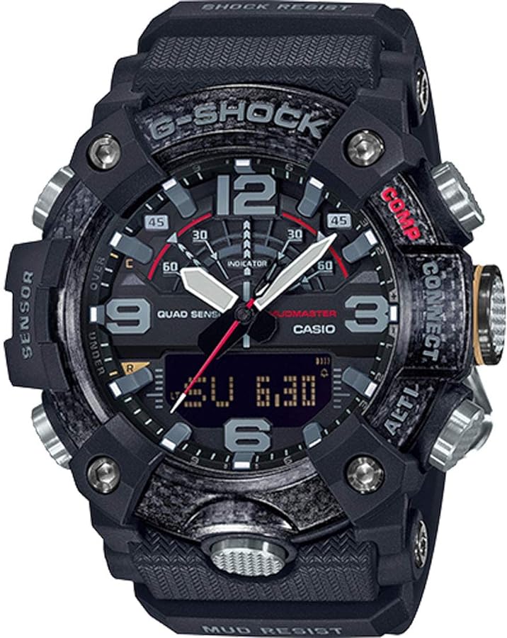 Casio Men's G-Shock Master of G Mudmaster Carbon Core Guard Quad Sensor Connected Grey Resin Watch GGB100-1A