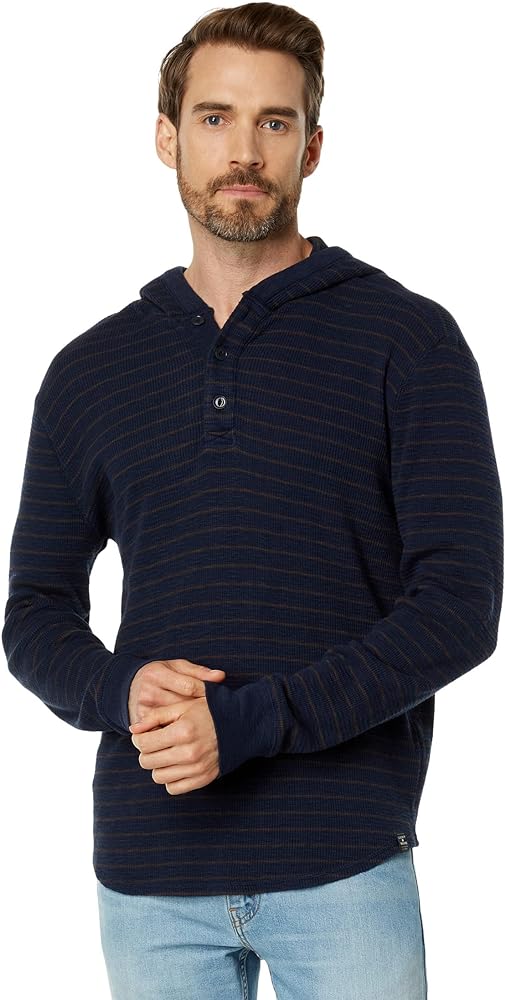 Lucky Brand Men's Thermal Stripe Hoodley