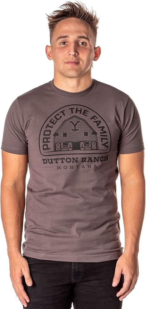 Yellowstone Mens' Dutton Ranch Protect The Family Paramount Series T-Shirt