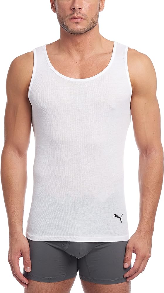 Puma Men's 3 Pack Ribbed Tank Tops