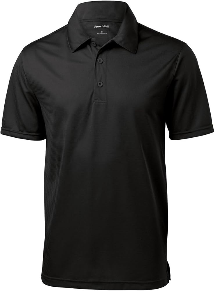 Sport-Tek Men's Textured 3-Button Placket Polo Shirt