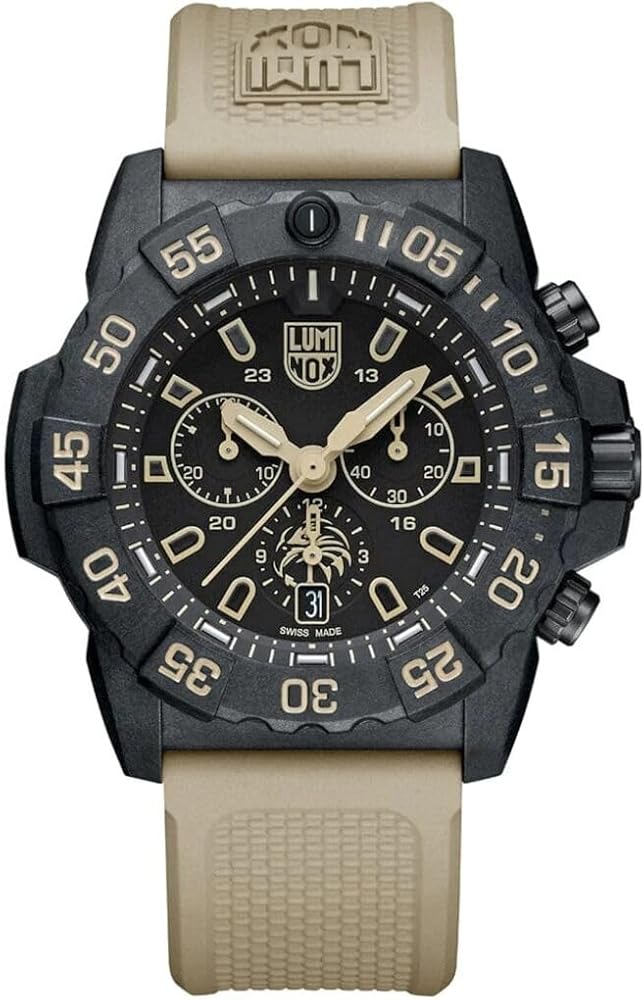 Luminox Navy Seal Foundation Military Watch, 45 mm | Black|Sand | 20ATM