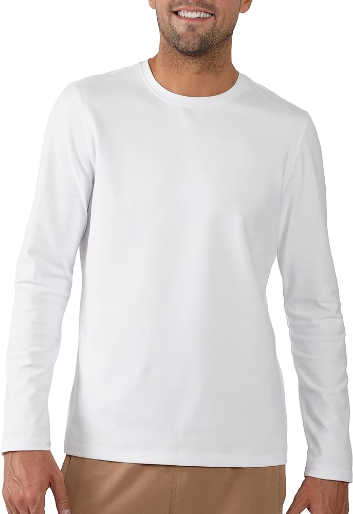 90 Degree By Reflex Ultra Soft Crew Neck Long Sleeve Shirt for Men