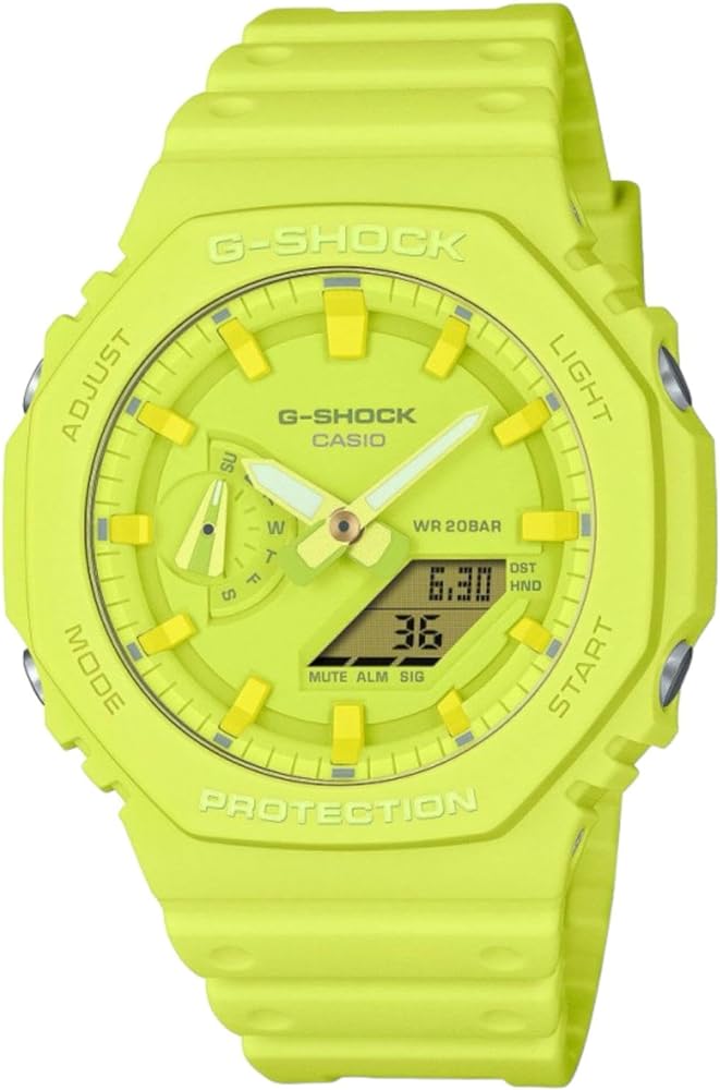 Casio GA-2100-9A9ER Mens G-Shock Watch, Yellow, GA-2100-9A9ER-AMZUK