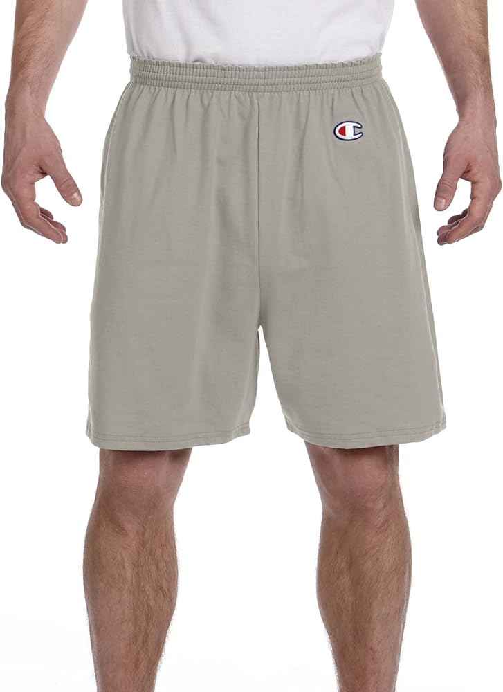 Champion Adult Cotton Gym Short, Oxford Gray, Small