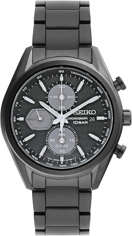 Seiko Men's Quartz Watch Stainless Steel with Silicone Strap