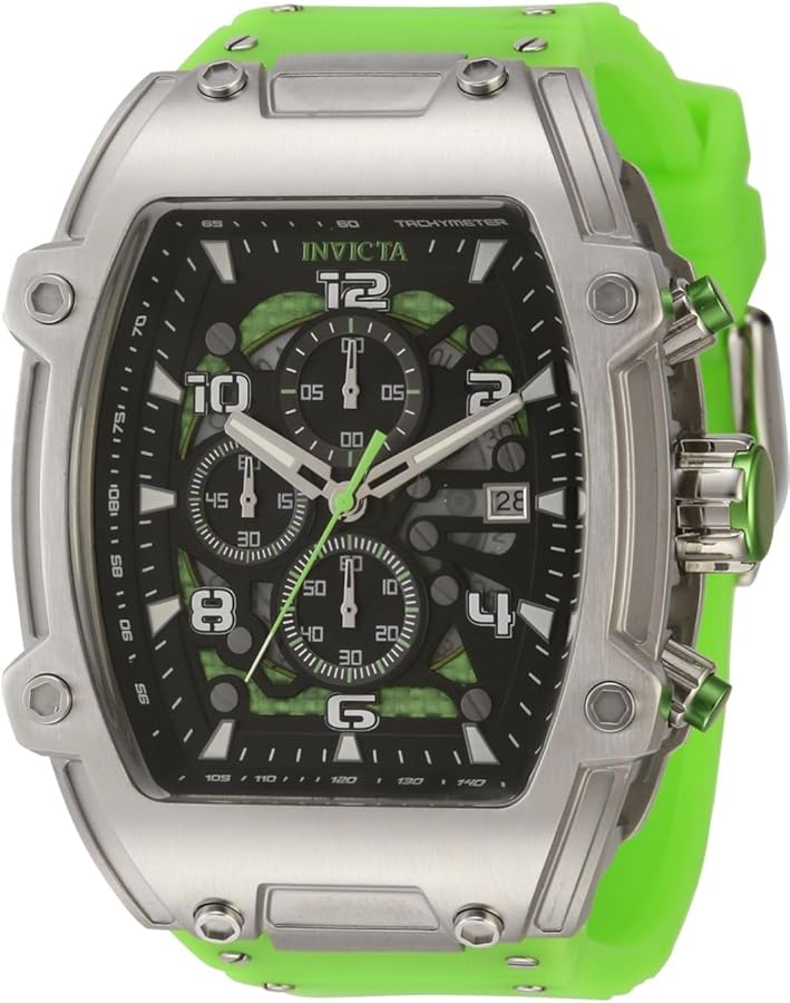 Invicta Men's S1 Rally 48mm Stainless Steel, Silicone Quartz Watch, Silver (Model: 42346)