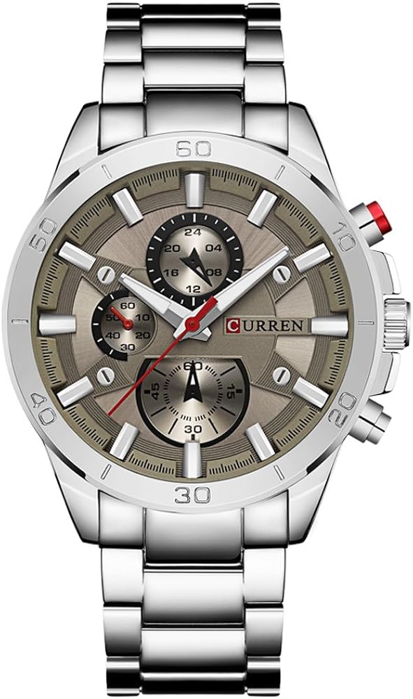 CURREN Watch Men 8275 wristwatches luxury quartz watch fashion casual(Silver GREY)