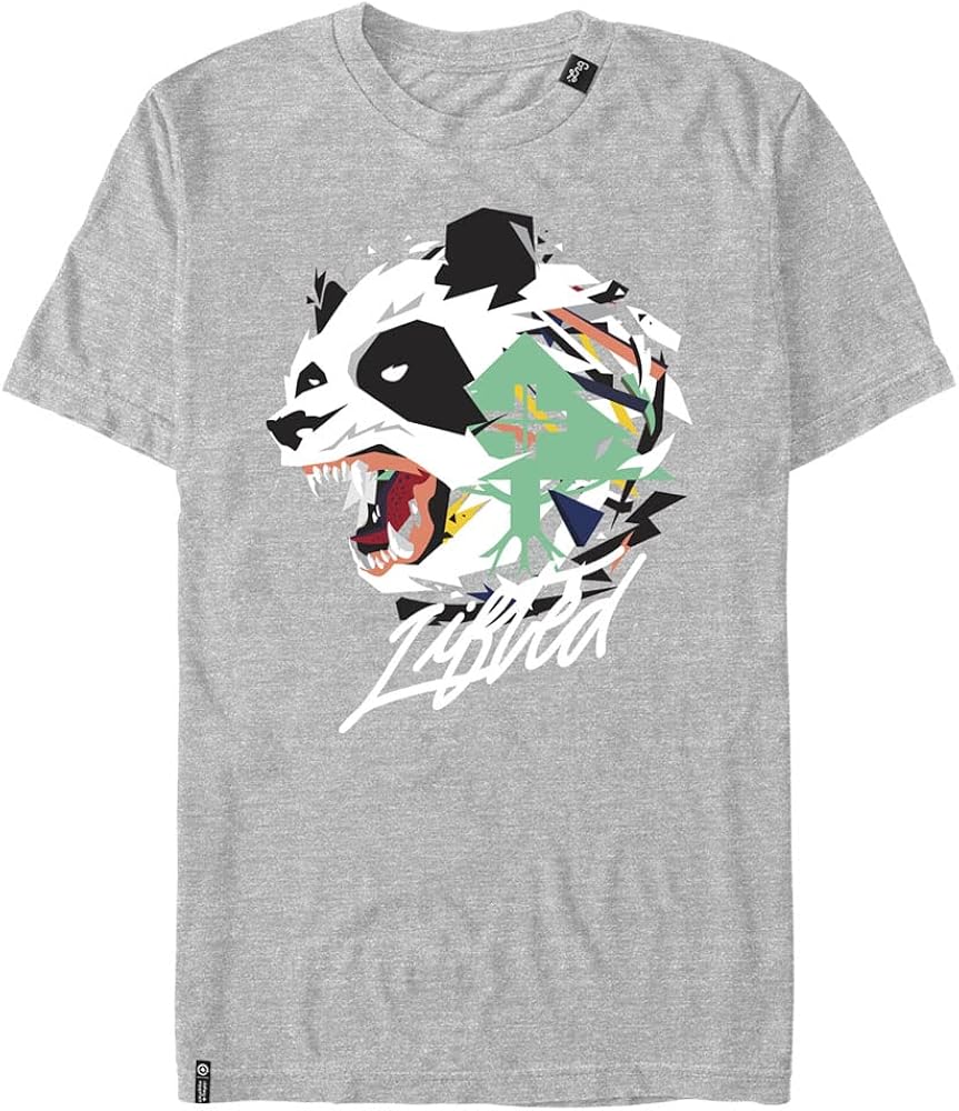 LRG Lifted Research Group Angry Panda Young Men's Short Sleeve Tee Shirt