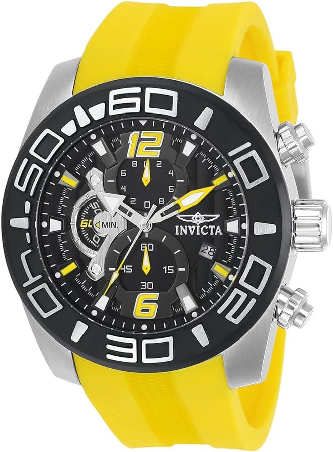 Invicta Men's 22808 Pro Diver Analog Display Quartz Yellow Watch