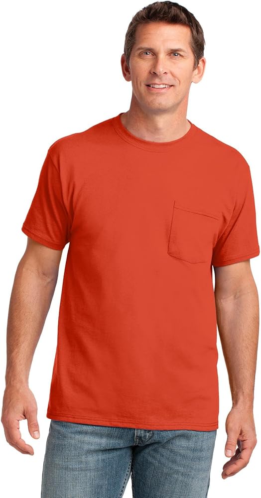 Port & Company Men's 54 oz 100% Cotton Pocket T Shirt