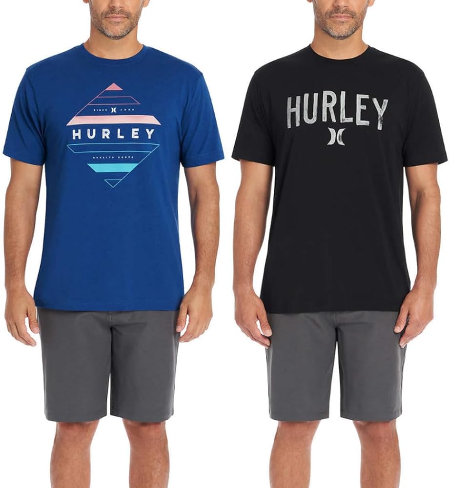 Hurley Men's 2 Pack Classic Graphic Tees