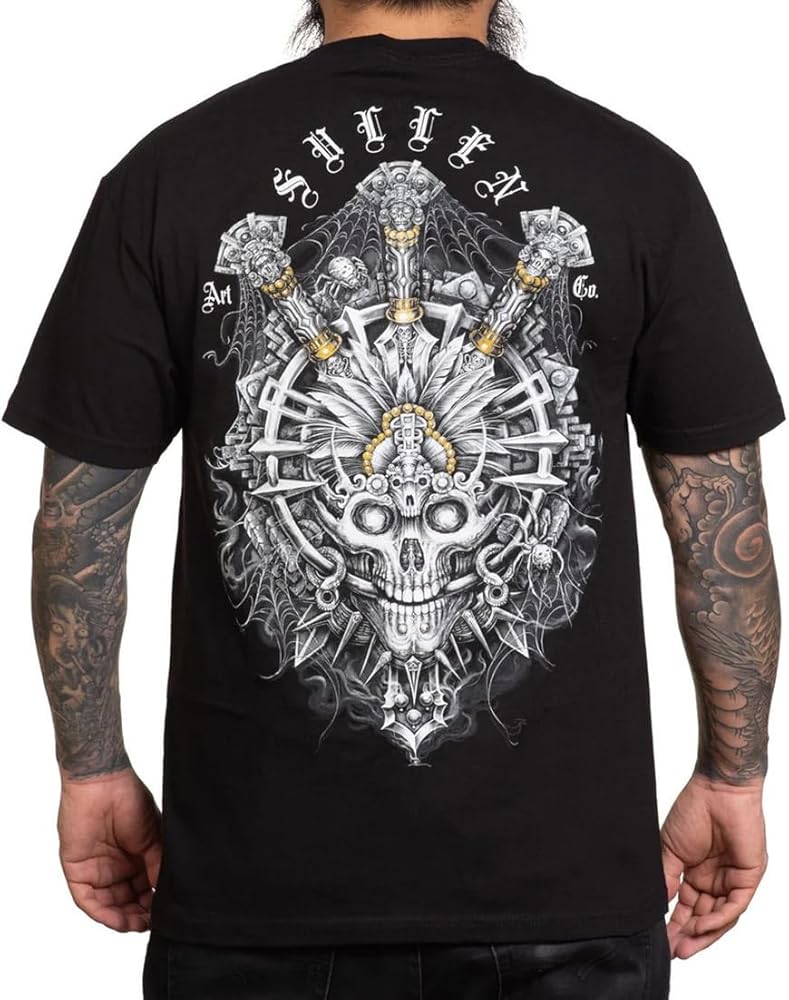 Sullen Men's Mayan Tattoo Lifestyle Graphic Standard Short Sleeve Tee Black