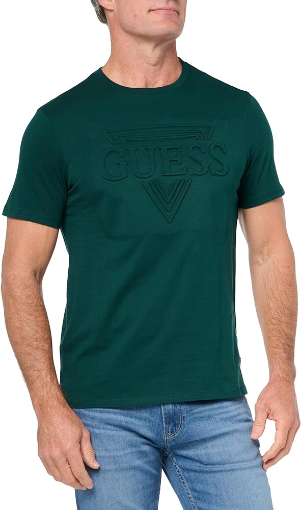 GUESS Men's Short Sleeve BSC Embossed Tee