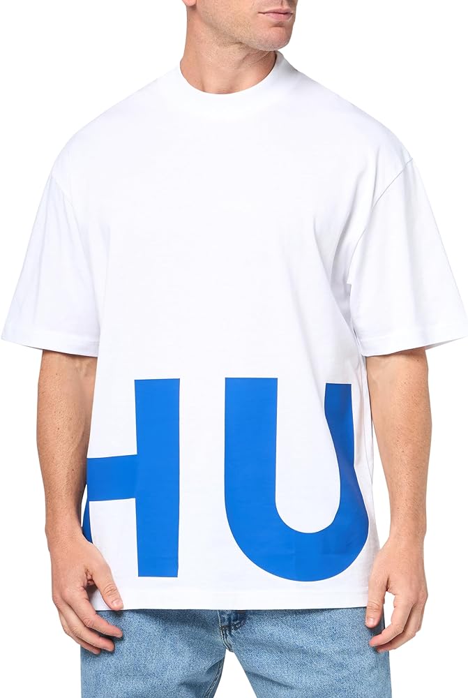 HUGO Men's Block Letter Logo Cotton T-Shirt