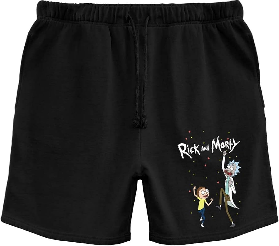 Ripple Junction Rick and Morty Celebration Dance Mens Fleece Sweat Shorts Officially Licensed