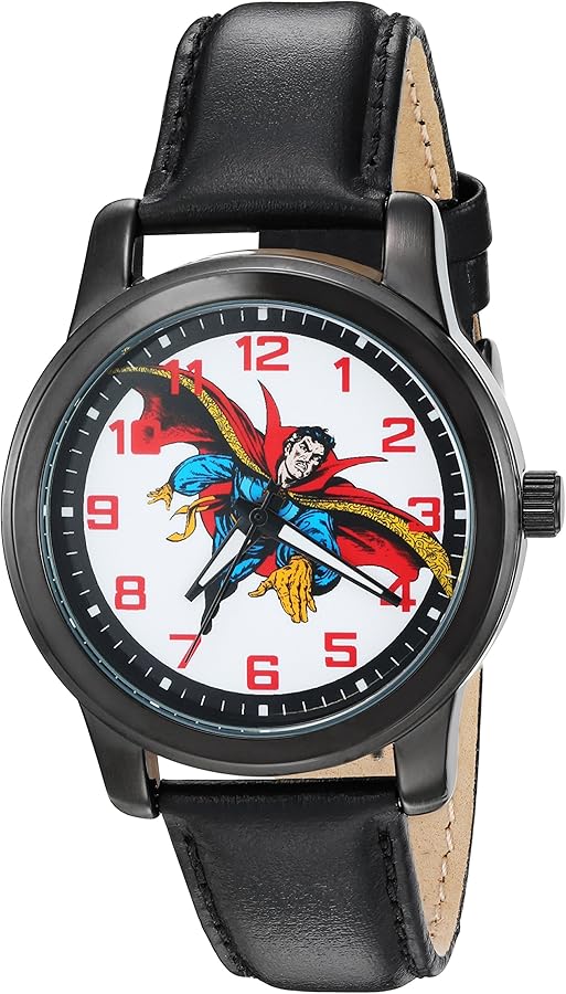 Marvel Men's 'Dr.Strange' Quartz Metal Watch, Color:Black (Model: W002862)