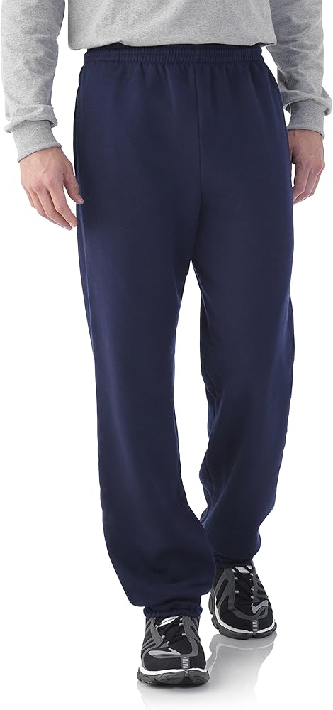 Fruit of the Loom Best Collection™ Men's Fleece Elastic Bottom Pant Large JNAVY