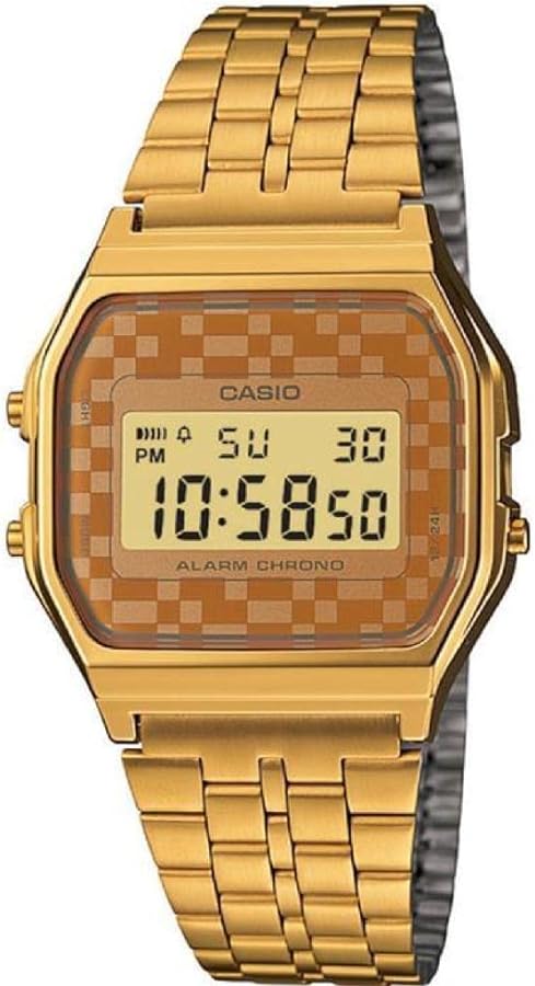 Casio #A159WGEA-9A Men's Vintage Gold Tone Chrongoraph Alarm LCD Digital Watch