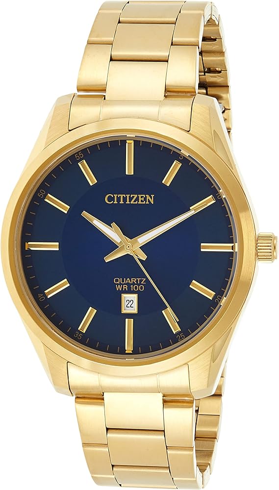 Citizen Quartz Blue Dial Gold-Tone Men's Watch BI1032-58L