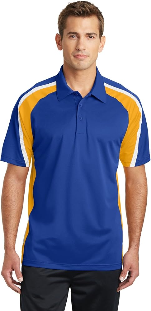 SPORT-TEK Men's Tricolor Micropique Sport Wick Polo