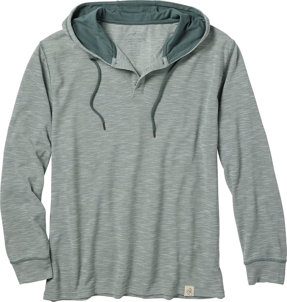 Legendary Whitetails Men's Legendary Outdoors Hooded Pullover Slub Knit Performance Henley